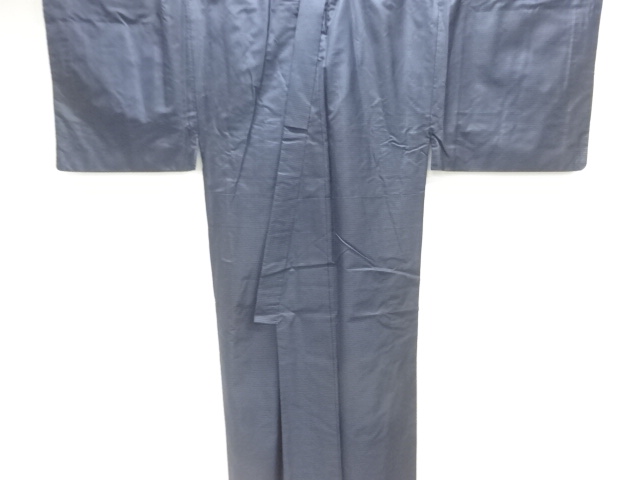  小格子織り出し本場泥大島紬男物着物アンサンブル